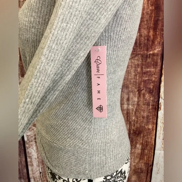 Crave Fame | NWT Women’s Cozy Twist Front Turtleneck Sweater - Picture 5 of 8